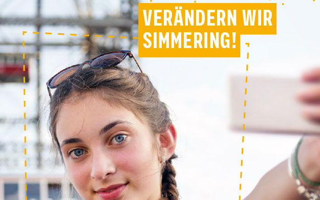 Junges Mädchen auf der Titelseite des Infofolders