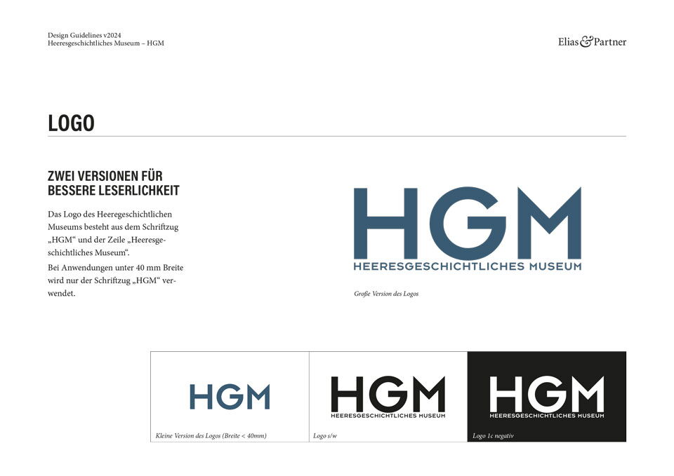 Eine Seite aus den neuen Design Guidelines