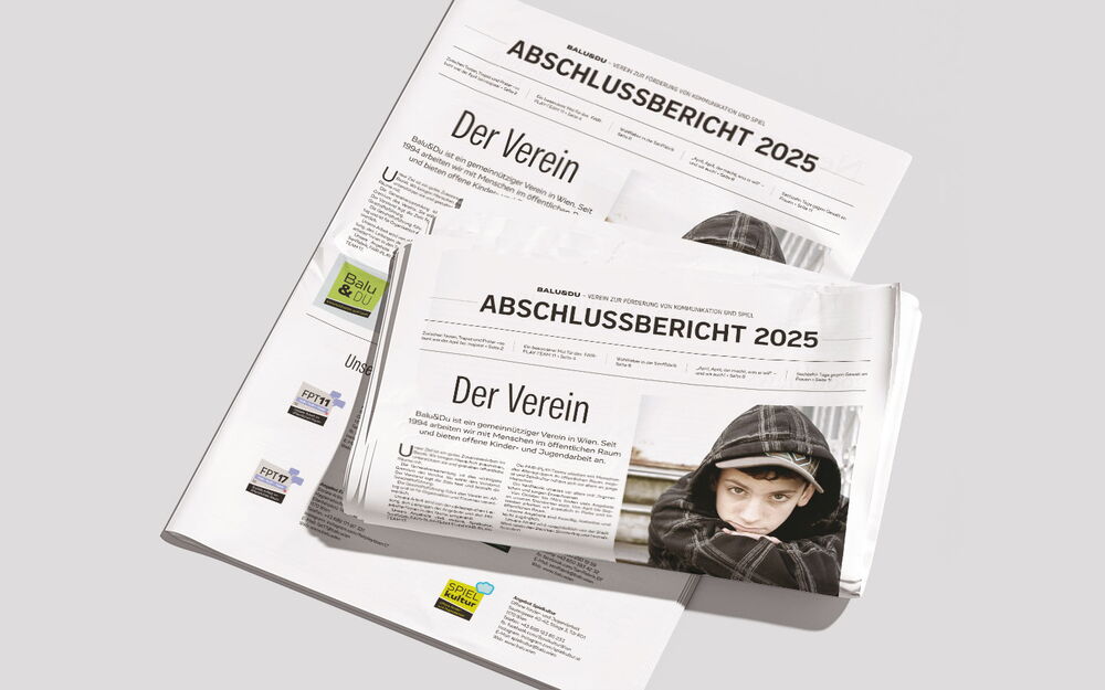 Blickfang: Ein Jahresbericht im ungewöhnlichen Zeitungsformat.