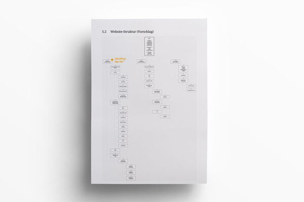 Entwicklunt der Website-Struktur für die neue Website