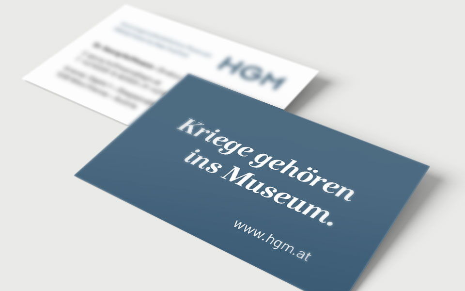 Die neuen Visitenkarten für das HGM